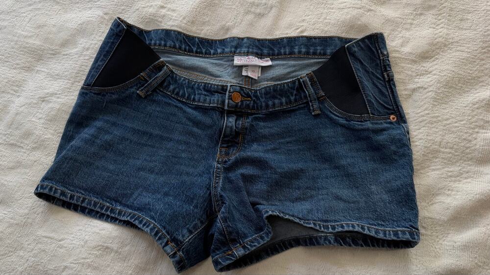 Isabel Maternity by Ingrid & Isabel Dark Blue Denim Maternity Shorts